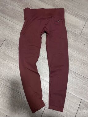 Gymshark Burgundy High-Waist Leggings